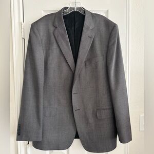 Jos A Bank Reserve - Men's Gray Tailored Fit Blazer, 100% Wool, Size 44R